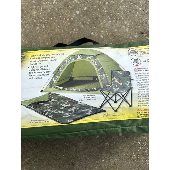 COPY - Timber Creek Boy's Boys'  5ft x 4ft x 36" Dome Tent Combo with Folding C… - Picture 2 of 8